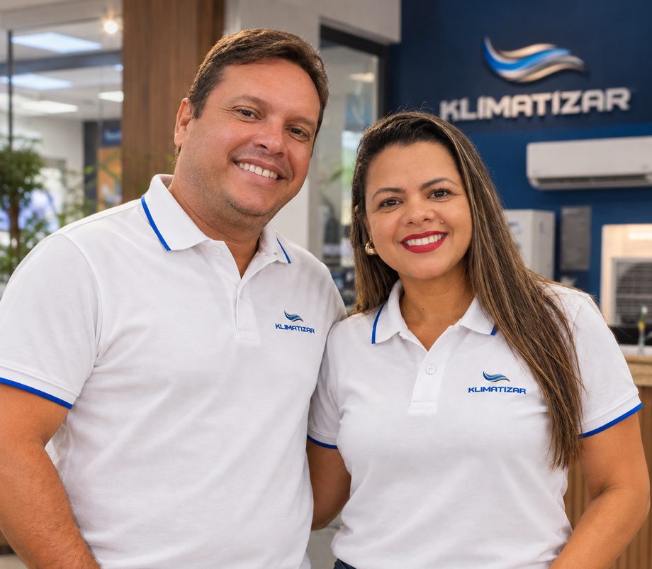 José Carlos e Lourdinha, responsáveis pela Klimatizar